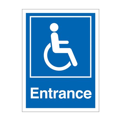 Wheelchair Accessible Disabled Entrance Signs