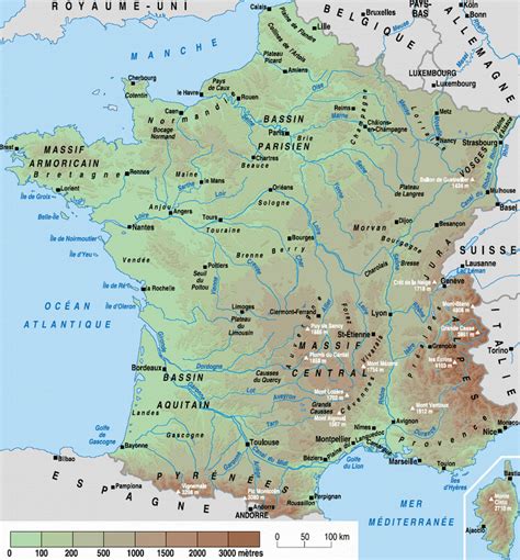 Carte De France Départements Régions Villes Carte France France