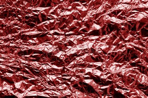 Metal Foil Texture In Red Tone Stock Photo Image Of Bright Leaf