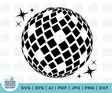 Disco Ball Svg Digital Download Svg Cutting File For Cricut Etsy