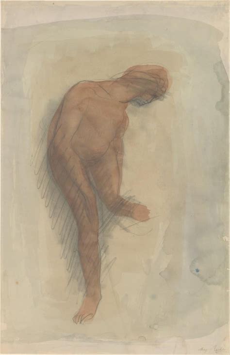 Auguste Rodin Sol Ayağını Tutan Çıplak Kadın Figürü