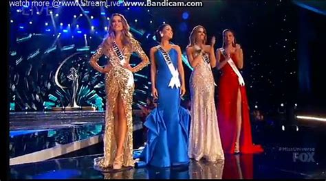 miss universe 2015 top 3 final annoucement video dailymotion
