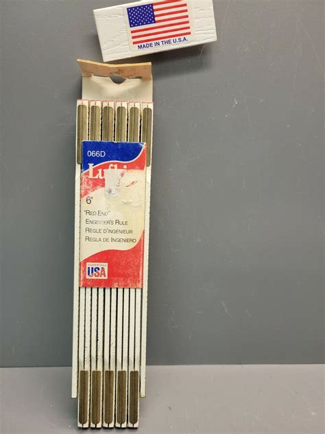 Lufkin 6 Red End Engineers Folding Wood Lock Joints Ruler 066 Vintage