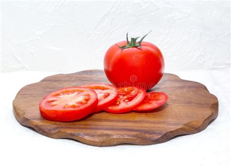 Cutting Board And Red Tomato Stock Photo Image Of Lettuce Fresh