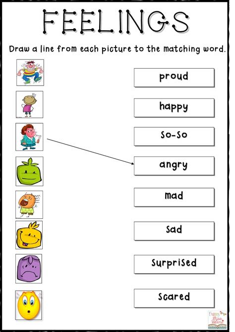 Feelings And Emotions Worksheets For Kindergarten Pdf Askworksheet