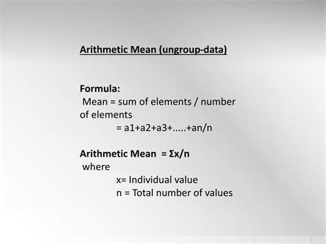 PPT - Arithmetic mean PowerPoint Presentation, free download - ID:6555789