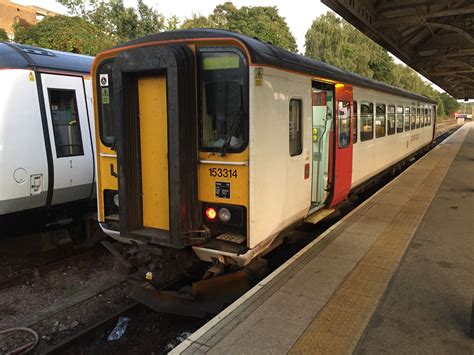 Greater Anglia Class 153 Dmu 153314 Seen At Norwich Station On 20th