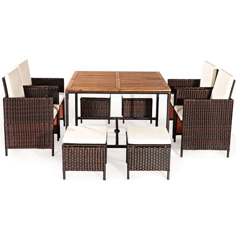 Buy Happygrill Pcs Patio Dining Set Outdoor Dining Furniture Set With