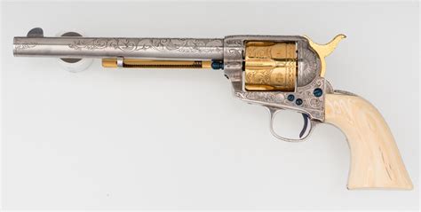 Custom Engraved Colt Black Powder Single Action Army Revolver Cowans