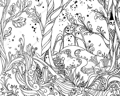 39 Enchanted Forest Tree Coloring Pages For Adults
