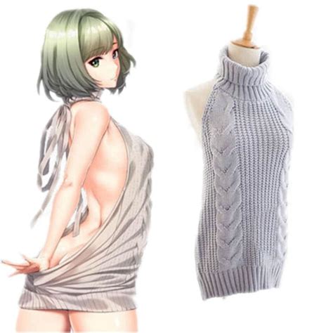 Virgin Killer Sweater Knit Turtleneck Anime Cosplay Kawaii Babe