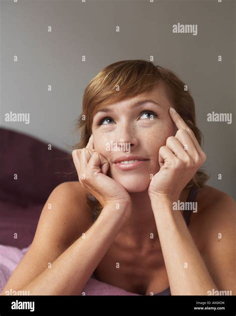 Woman In Bed Stock Photo Alamy