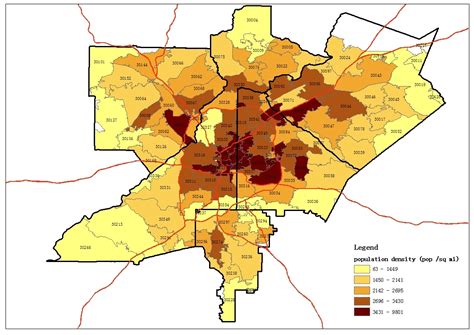 Map Based Atlanta Zip Code Study