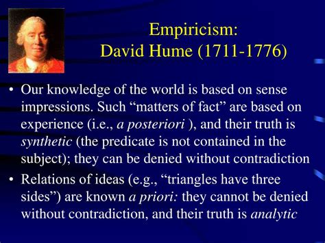 Ppt Empiricism David Hume 1711 1776 Powerpoint Presentation Free