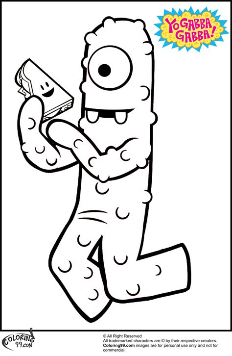 Yo Gabba Gabba Muno Coloring Pages | Team colors