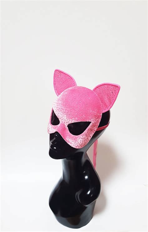 Catwoman Mask Pink Cat Mask Pink Panther Mask Sexy Etsy Uk