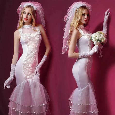 New Porn Women Lingerie Hot Erotic Sexy Wedding Dress Bride Cosplay