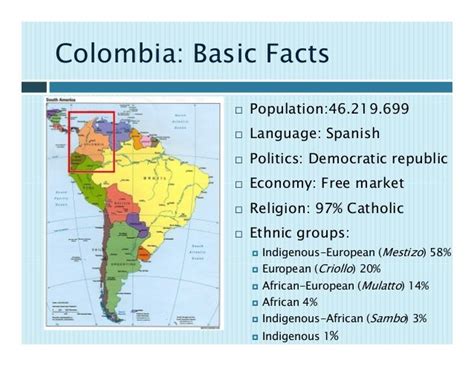 Esto Es Colombia Study Unit Colombia Basic Facts