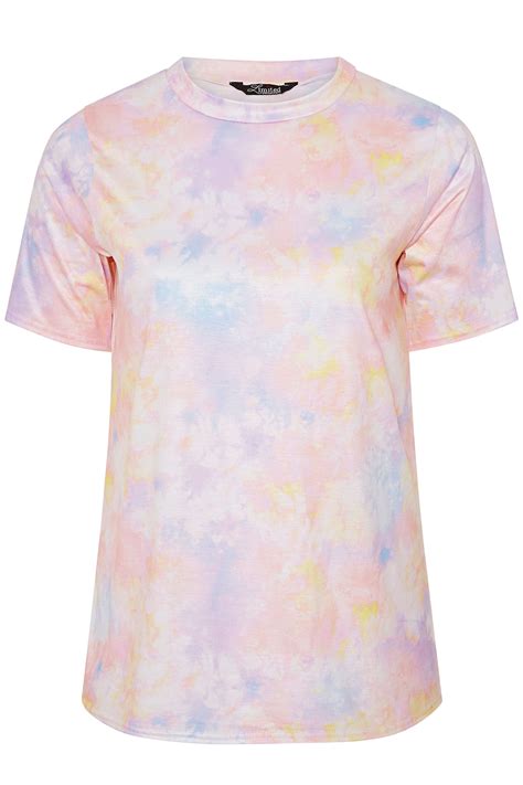 Limited Collection Pink Pastel Tie Dye T Shirt Yours Clothing