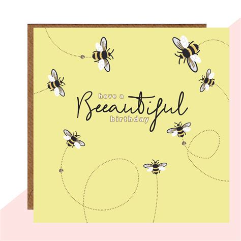 Beeautiful Birthday Bee Card By Lottie Simpson