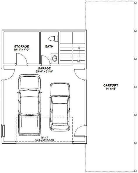 24x32 House 1 Bedroom 1 5 Bath 830 Sq Ft Pdf Floor Etsy Garage Apartment Floor Plans Garage