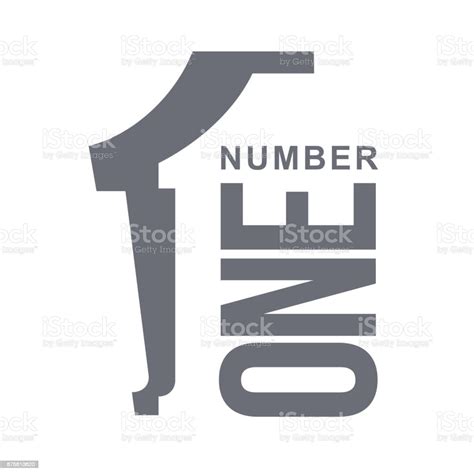 Numerische Symbol Einer Stock Vektor Art Und Mehr Bilder Von Nummer 1