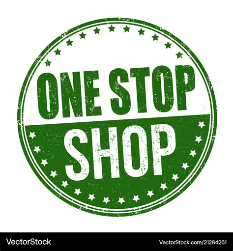 One Stop Shop Grunge Rubber Stamp Royalty Free Vector Image