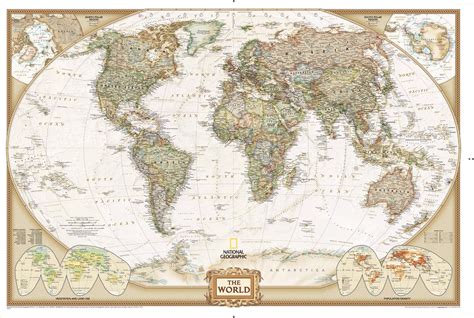 Geography 197 X 1165cm Classic Colours Laminated Classic World Map