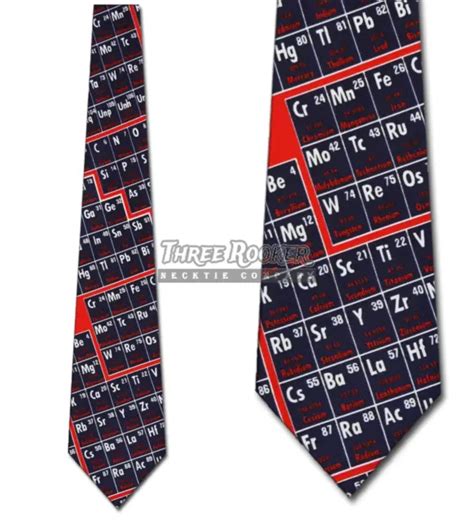 Periodic Table Tie Science Neckties Mens Chemistry Elements Neck Tie