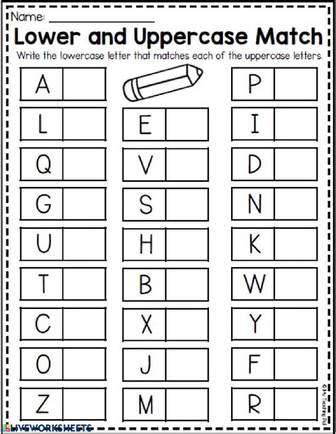 Worksheet On Matching Letters With Pictures