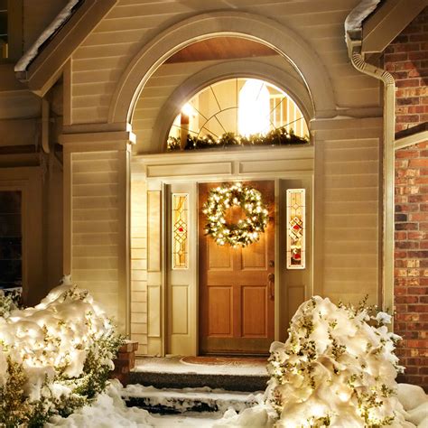 Front Door Christmas Entrance Decoration Ideas Two Birds Home