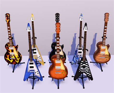 Mod The Sims Ataveras Custom Guitars Converted For Sims 3