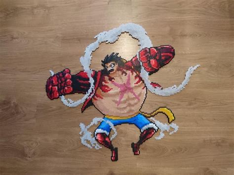 Luffy Gear Fourth Complete By MagicPearls Pixel Art Pattern Anime