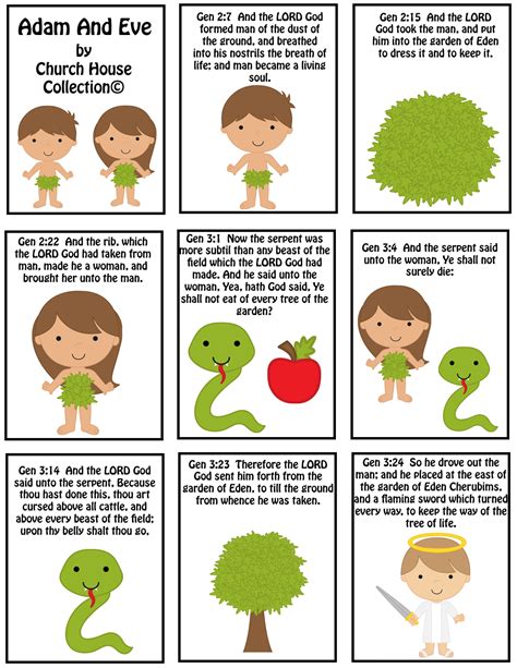 Adam And Eve Free Printable Mini Booklet For Kids In Sunday School
