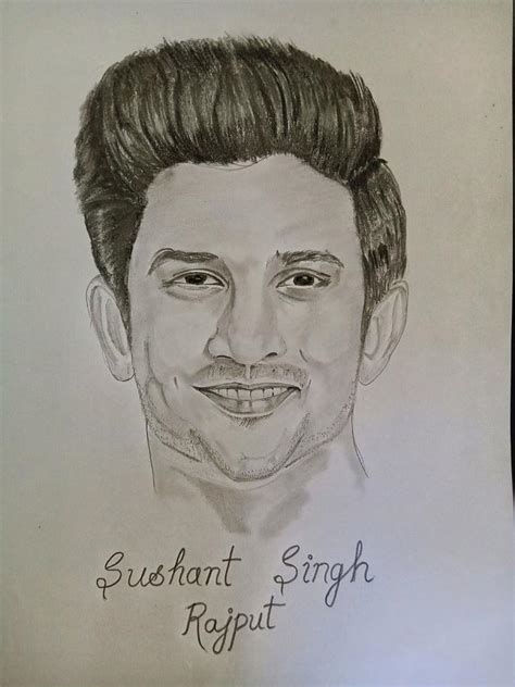Sushant Singh Rajput Drawing By Arnab Mandal