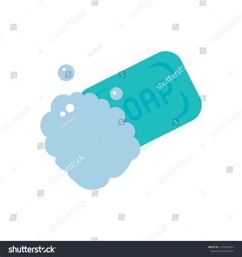 Soap Foam Icon Over White Background Stock Vector Royalty Free