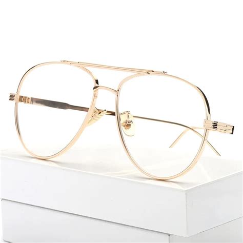 2017 fashion eyeglasses frame women computer optical spectacle male vintage gold glasses frames