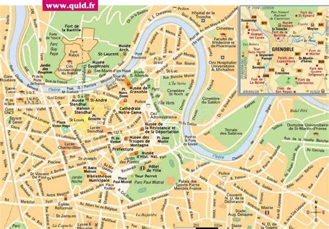 Carte Ville De Grenoble Vacances Arts Guides Voyages