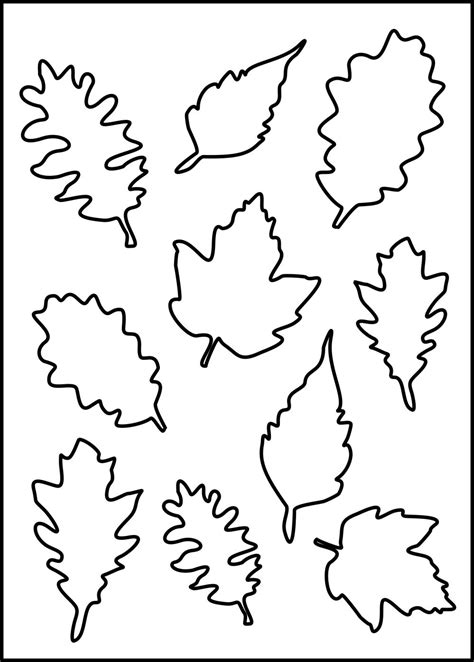 Falling Leaves Stencil Leaf Stencil Halloween Crafts