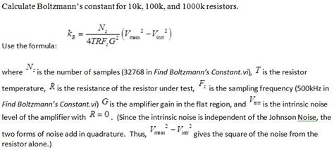 Calculate Boltzmanns Constant For 10k 100k And