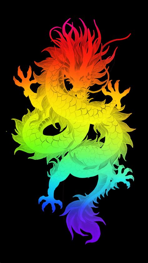 2k Free Download Rainbow Dragon Animal Art Color Cool Edit