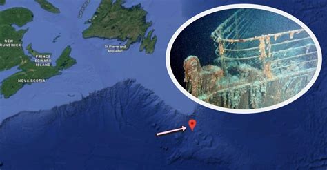 Titanic Sinking Location Map