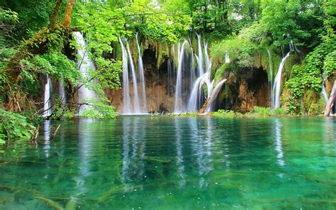 Plitvice Lakes National Park Nature Landscape Hd W Waterfalls And