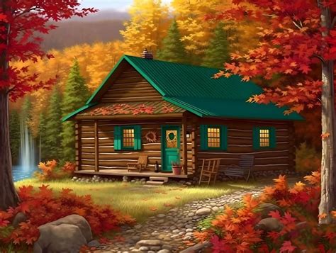 Afusvoe Autumn Diamond Painting Kit Countryside Cozy