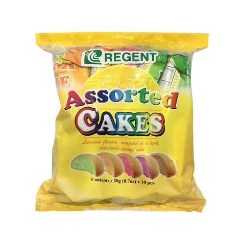 Regent Foods Assorted Cakes Flavor Pandan Ube Mocca Strawberry