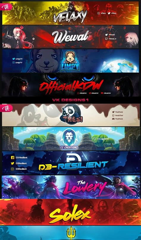 Design A Youtube Banner Gaming Banner Twitch Banner