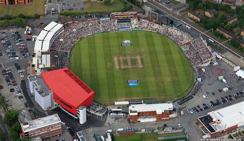 Old Trafford Cricket Ground Manchester From The Air Aerial