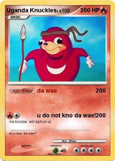 Pokémon Uganda Knuckles 73 73 Da Wae My Pokemon Card