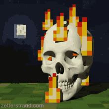 Minecraft Skull GIF Minecraft Skull Spinning Skull Descobrir E