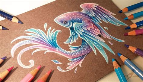 Fish Color Pencil Drawing By Alvia Alcedo 3